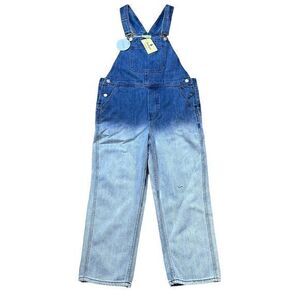 Storia Blue Shades Ombre Denim Cotton Garden Farmer Overalls Size S